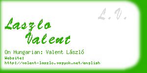 laszlo valent business card